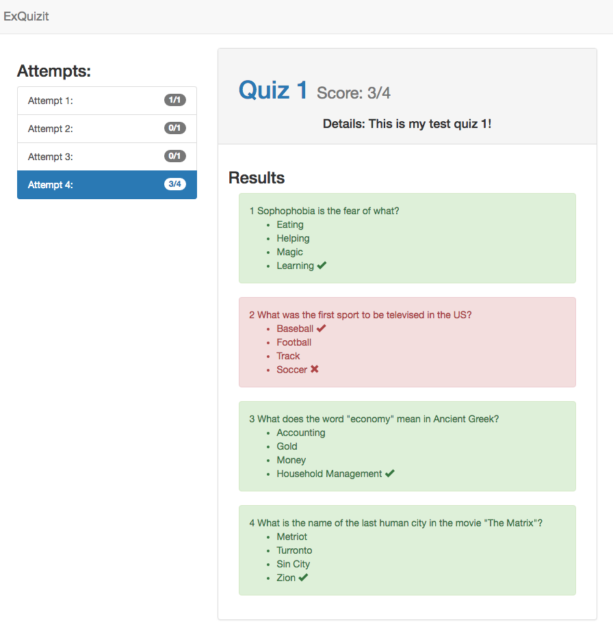 ExQuizit Homepage